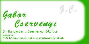 gabor cservenyi business card